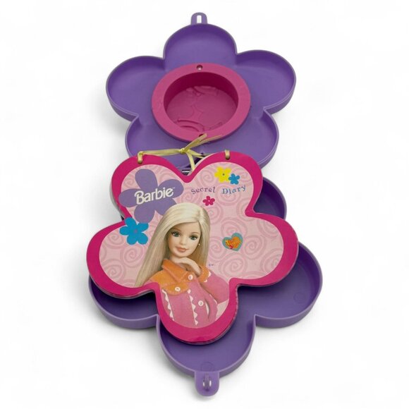Barbie Other - Barbie Secret Diary Flower-Shaped Purple & Pink Case For Kids